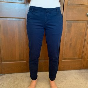Navy crop pants.